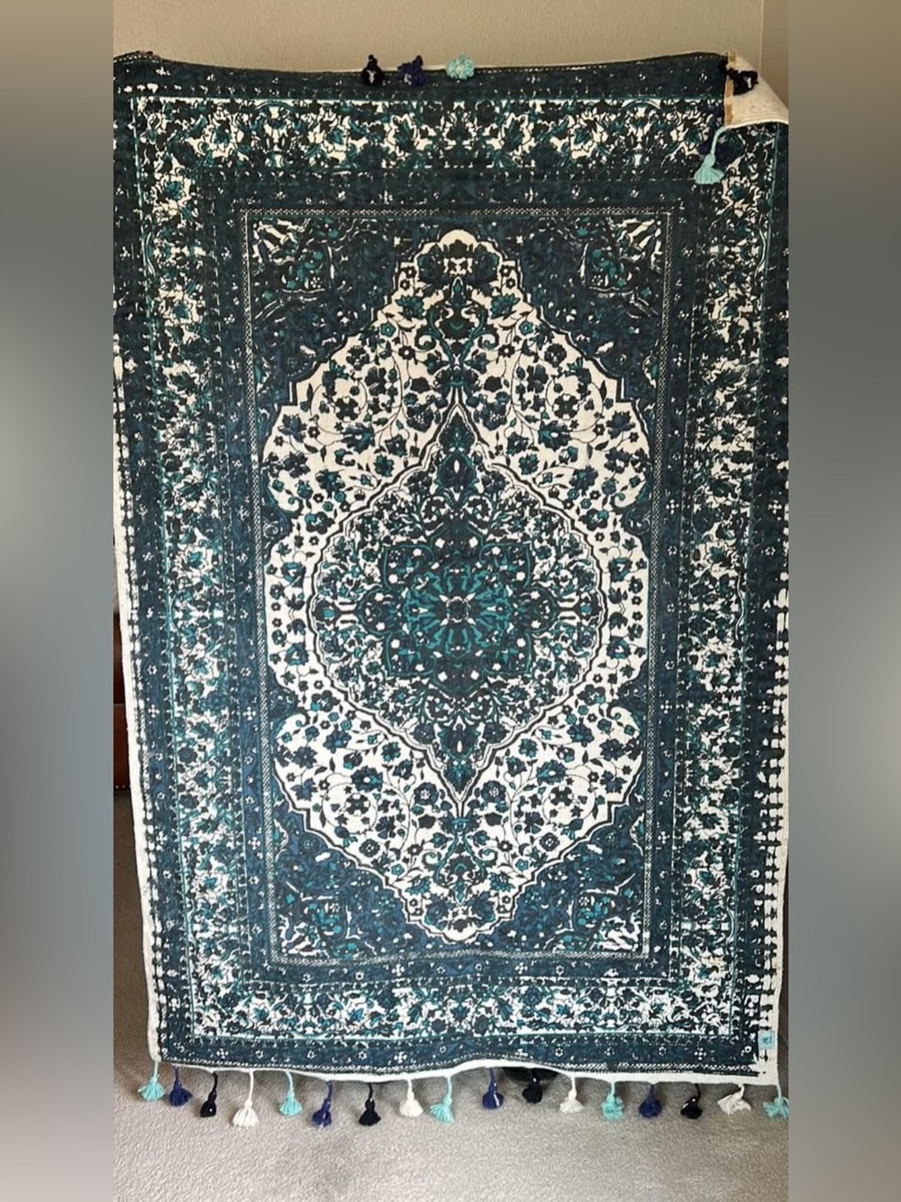 4x6 Tassled Carpet Table Topper Or General Decor